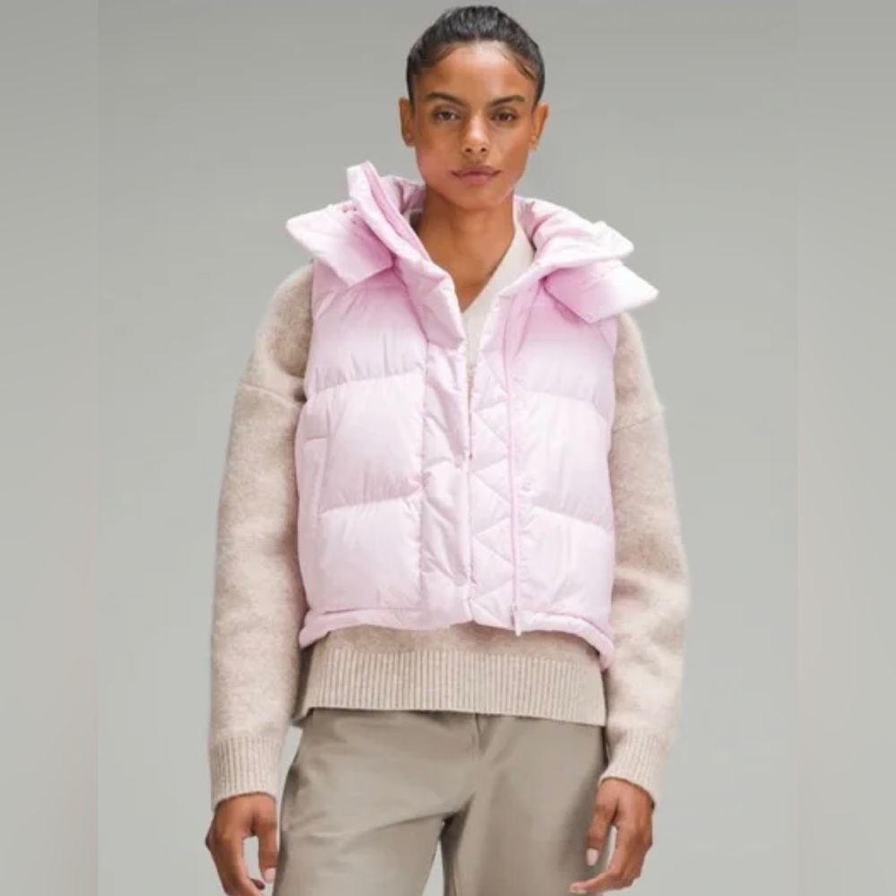 Lululemon Wunder Puff Cropped Vest - Meadowsweet Pink
